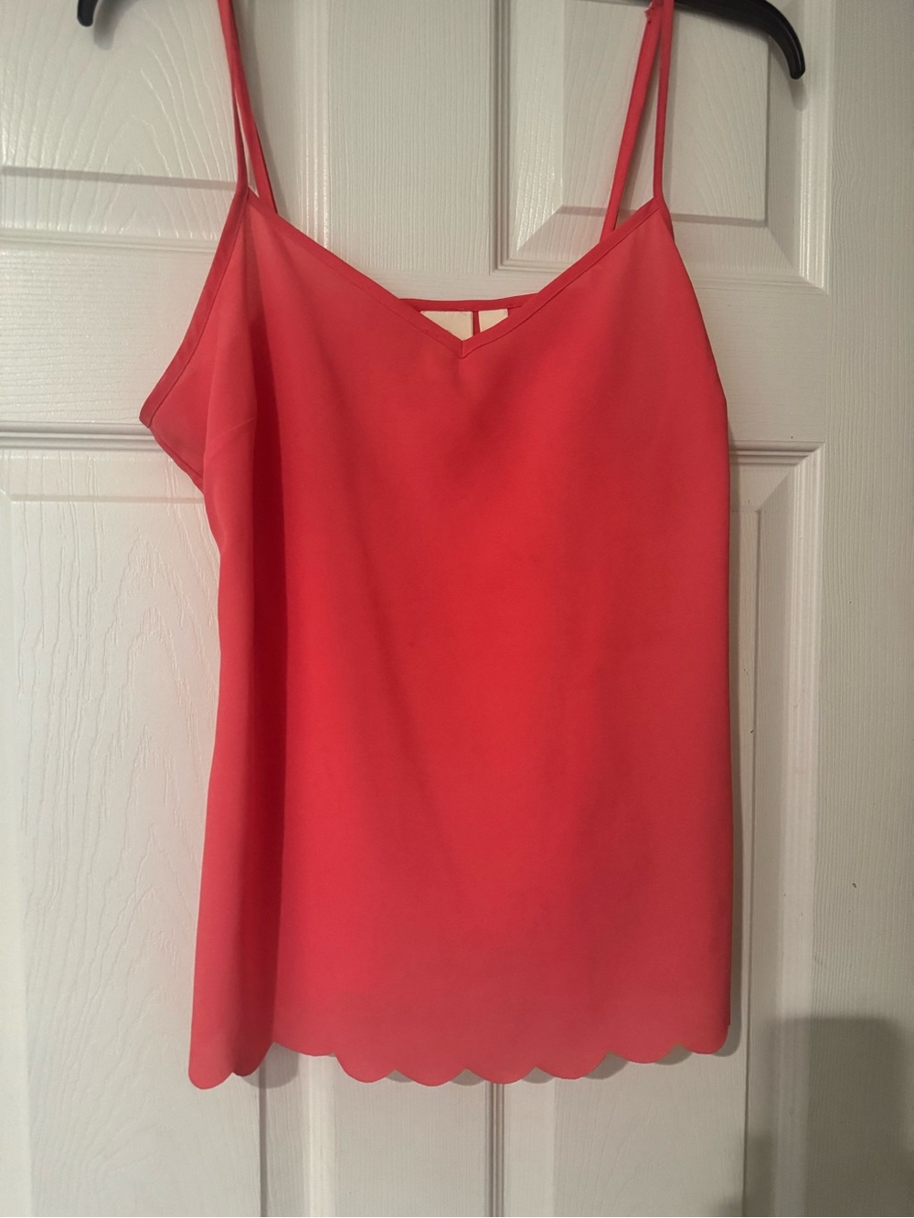 Anthropologie Coral Scalloped-Hem Spaghetti-Strap Camisole